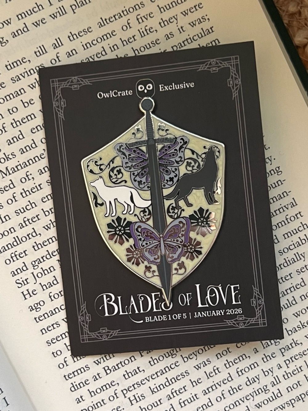 OwlCrate Exclusive "Blade of Love” Quicksilver Enamel Pin